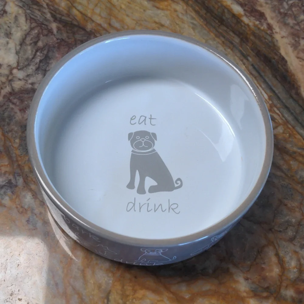PETRAGEOUS Playful Pet Eat, Drink, Bark Dog Bowl Feeder
